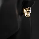 Серьги из желтого золота с фианитами