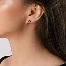 Серьги пусеты из красного золота