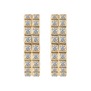 Серьги из красного золота с бриллиантами