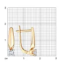 Серьги из красного золота с бриллиантами