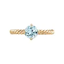 Кольцо из красного золота с топазом