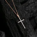 Подвеска из красного золота с фианитами