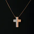 Подвеска из красного золота с фианитами