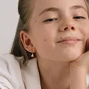 Серьги детские из красного золота