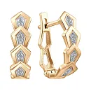 Серьги из красного золота с бриллиантами