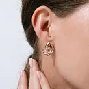 Серьги из красного золота с фианитами