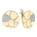 Серьги из красного золота с фианитами