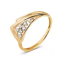 Кольцо из красного золота с фианитами