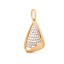 Подвеска из красного золота с фианитами