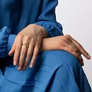 Кольцо из красного золота с фианитами