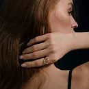 Кольцо из красного золота с фианитами