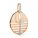 Подвеска из красного золота с фианитами