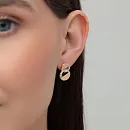 Серьги из красного золота с фианитами