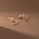 Серьги пусеты из красного золота