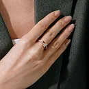 Кольцо из красного золота с фианитами