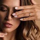 Кольцо из красного золота с фианитами