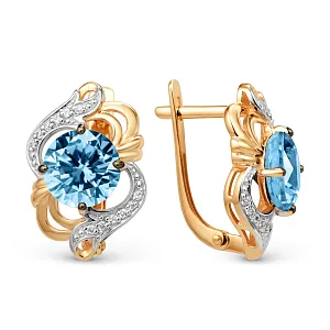 Серьги из красного золота