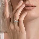 Кольцо из красного золота с фианитами