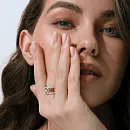 Кольцо из красного золота с фианитами