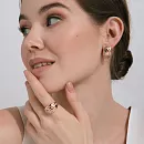 Кольцо из красного золота с фианитами