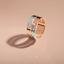 Кольцо из красного золота с фианитом