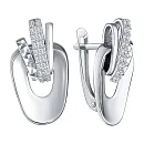 Серьги из белого золота с бриллиантами