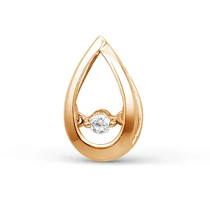 Подвеска из красного золота с фианитом