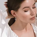 Серьги из красного золота с фианитами