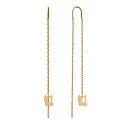 Серьги продевки из красного золота