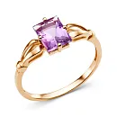 Кольцо из красного золота с аметистом