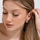 Серьги из красного золота с фианитами