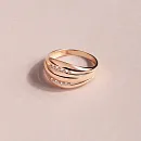 Кольцо из красного золота с фианитами