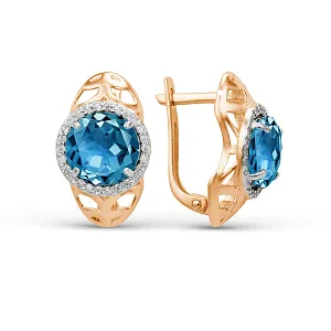 Серьги из красного золота