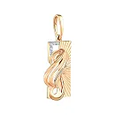 Подвеска из красного золота с фианитами