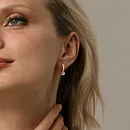 Серьги из красного золота с фианитами