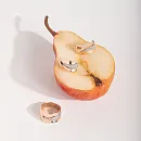 Серьги из красного золота с фианитами