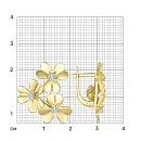 Серьги из желтого золота с бриллиантами