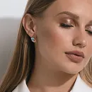 Серьги из красного золота с swiss топазами