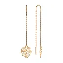 Серьги продевки из красного золота