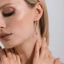 Серьги из красного золота с фианитами