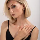 Серьги из красного золота с фианитами