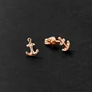 Серьги пусеты из красного золота