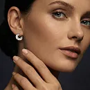 Серьги из белого золота с бриллиантами