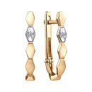 Серьги из красного золота с бриллиантами