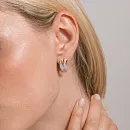 Серьги из красного золота с фианитами