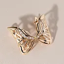 Серьги из красного золота с фианитами