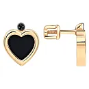 Серьги пусеты из красного золота