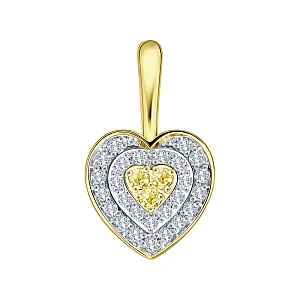 Подвеска из желтого золота с бриллиантами