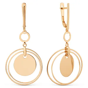 Серьги из красного золота