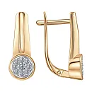 Серьги из красного золота с бриллиантами